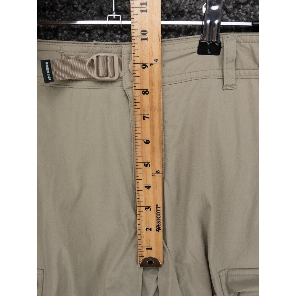 REI Cargo Shorts Womens 14 Beige Relaxed Belted Stretch Quick Dry Hike Gorpcore - Picture 13 of 16
